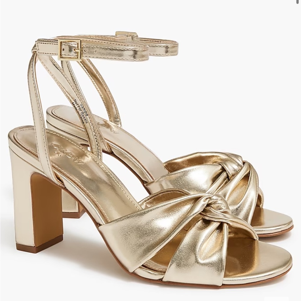 J crew new with tags gold twist sandals